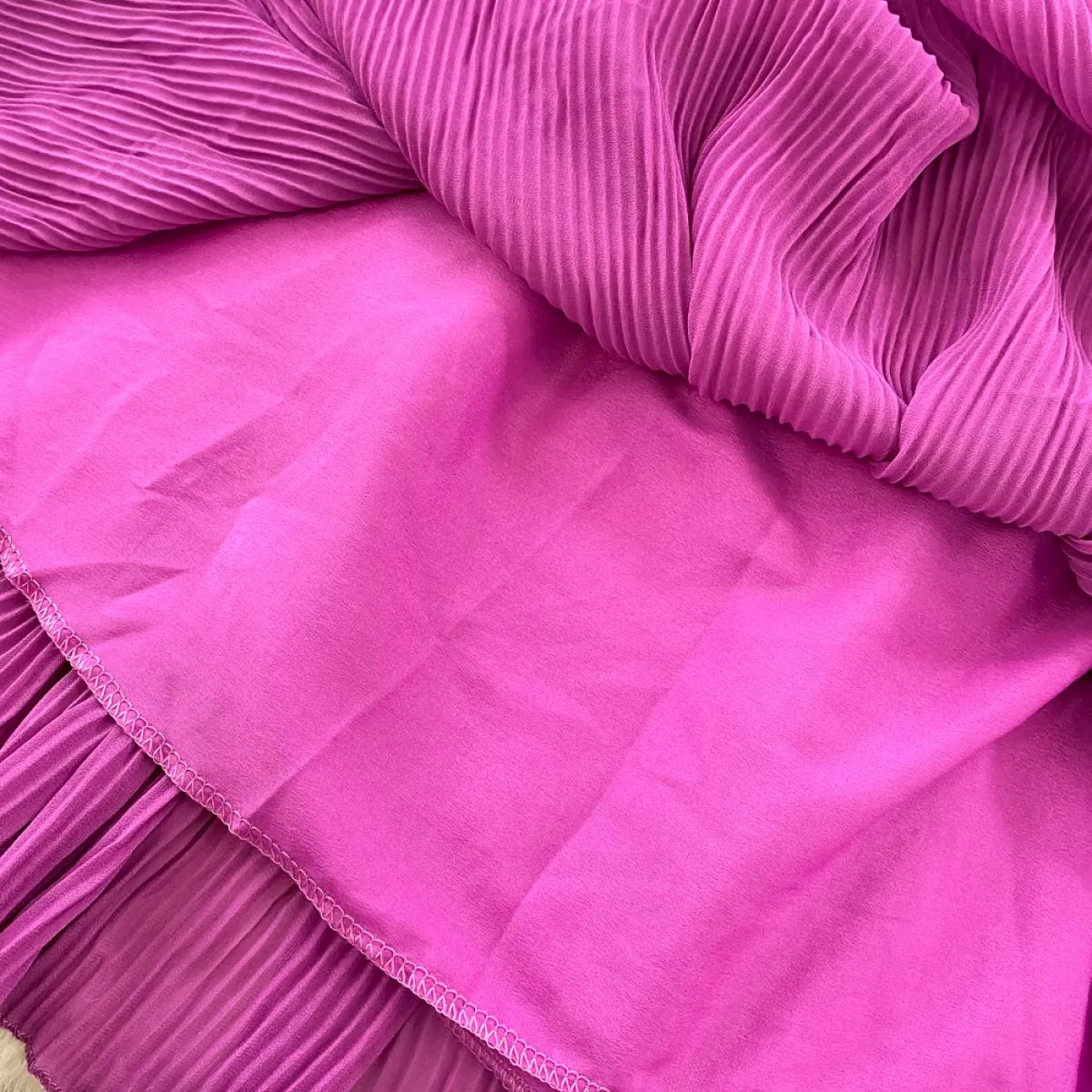 Abito longuette plissettato estivo per donna Abiti corti drappeggiati con maniche a 3/4 Donna Elegante pieghe pieghettate Vacanz