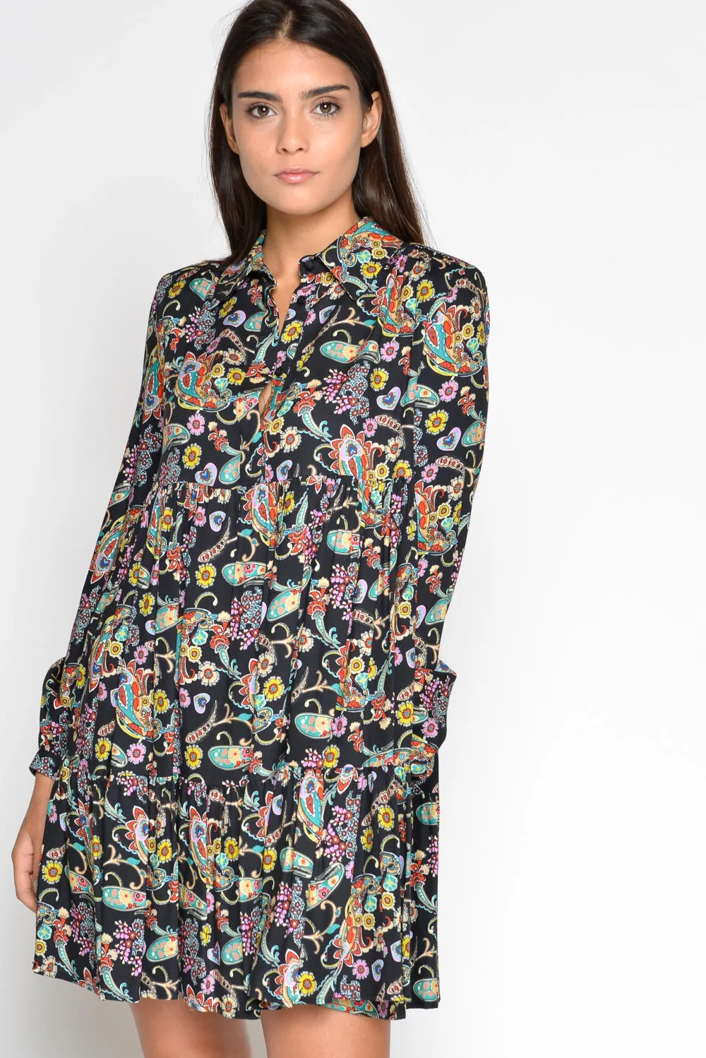 Aniye By Abito Disegno Chachemire Marrone Donna