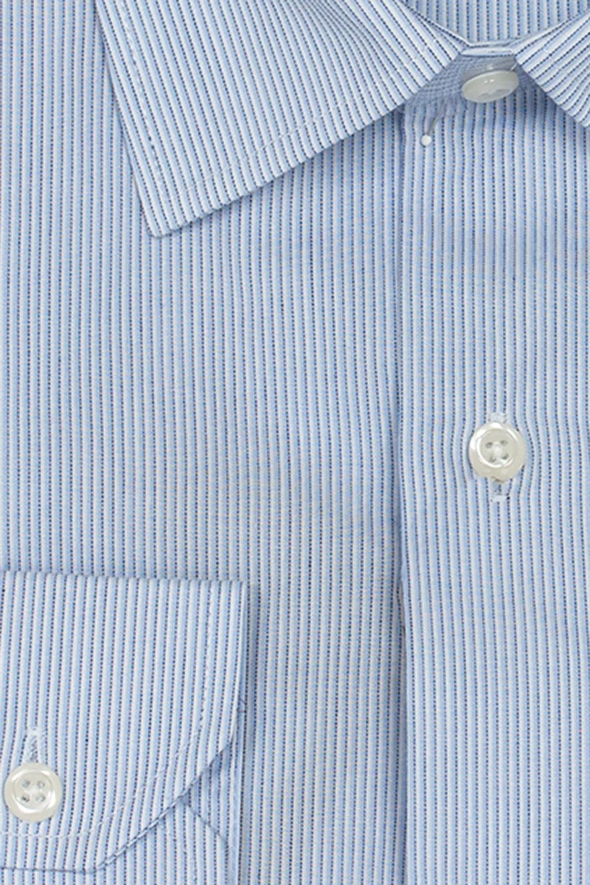 Camicia classica a righe in puro cotone con collo classico