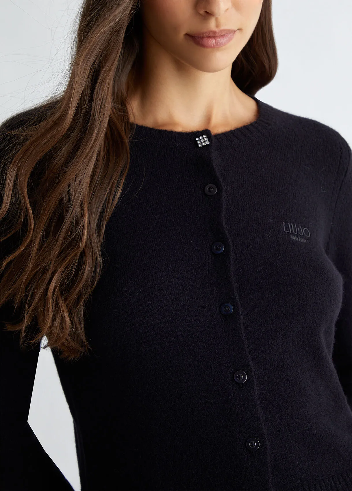 Cardigan in lana e alpaca