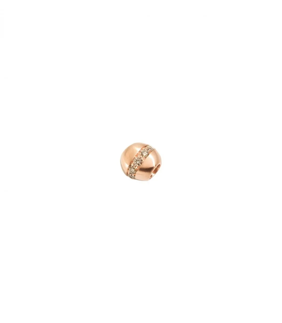 Charm Dodo Pepita Oro Rosa 9Kt e Diamanti Brown D.PEPP/9/BR/K