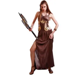Costume da guerriero romano marrone per una donna