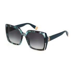   Furla SFU707 - 0VBG Avana Blu Lucido | Occhiale Da Sole Donna 