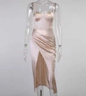 Gacvga Abito aderente senza maniche per donna Estate Autunno Bianco Nero Pieghe Eleganti abiti longuette da sera Vestidosd