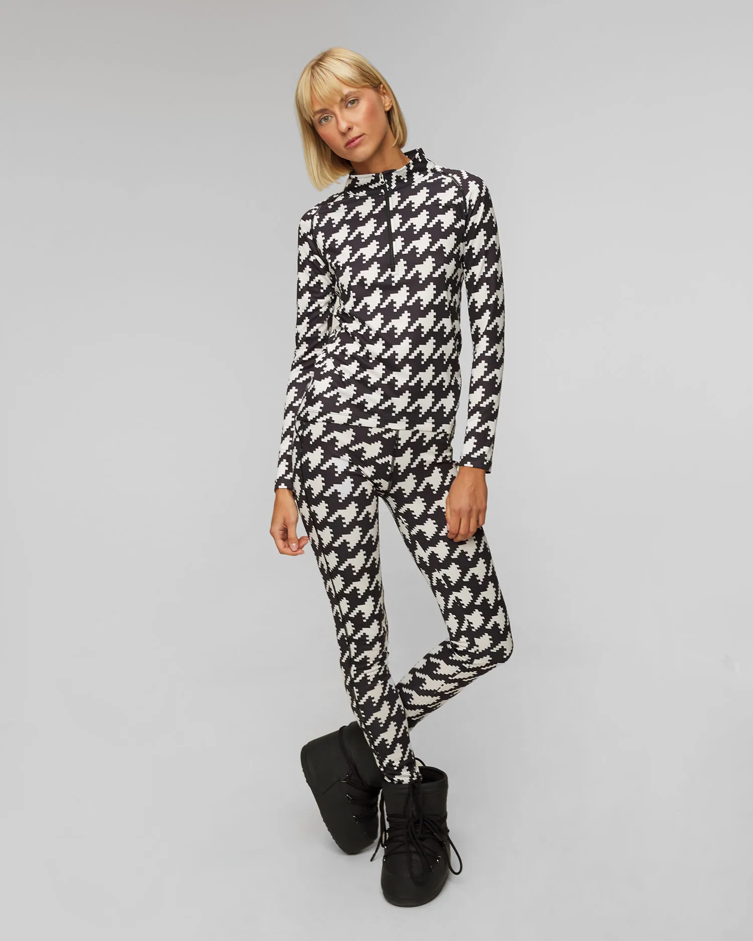 Leggings a pied-de-poule da donna Perfect Moment Thermal W3000107-1740