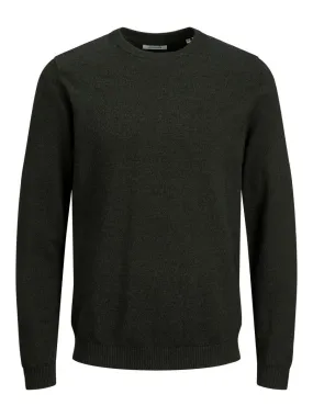 MAGLIE Uomo JACK&JONES 12137190 BASIC KNIT FOREST NIGHT