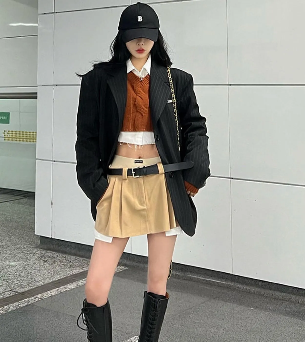 Microgonna irregolare vintage 2023 Fashion Women Casaul Minigonna a pieghe a vita alta Patchwork ritagliata Streetwear