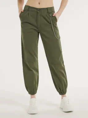 Pantaloni jogger con catena