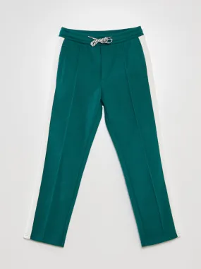 Pantaloni joggers in piqué di cotone - VERDE