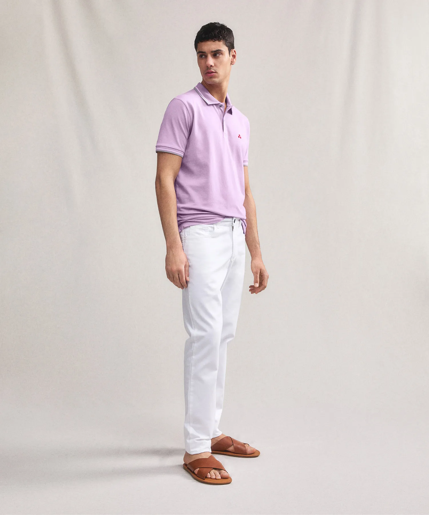 Polo in piquet di cotone stretch