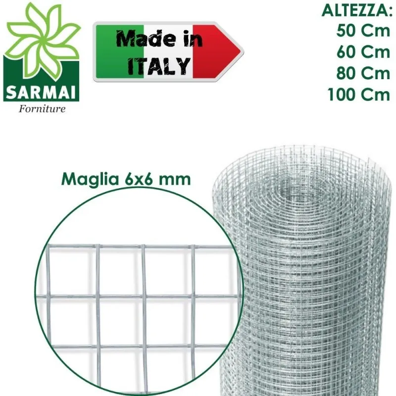 RETE METALLICA ZINCATA ELETTROSALDATA A MAGLIE PICCOLE USO AGRICOLO