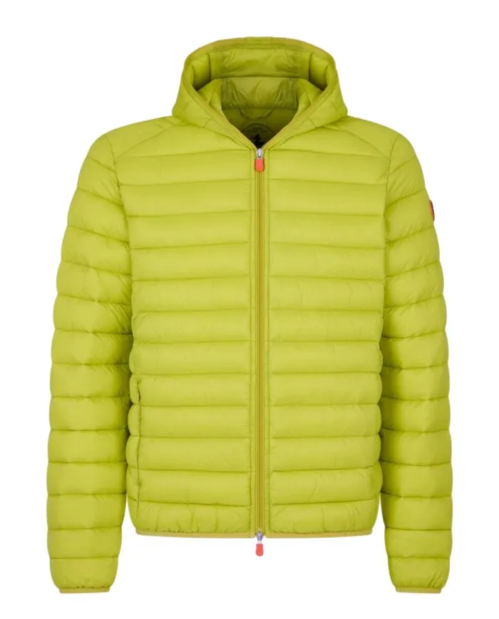 SAVE THE DUCK Piumino Uomo D30650M Giga13 Donald A-ET Giacca con Cappuccio 50026 Cityronella Green