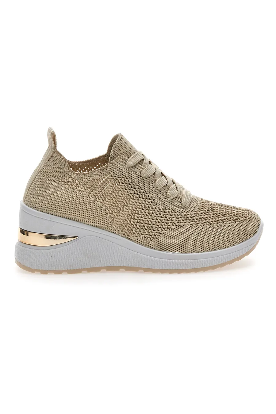 Sneakers Beige Con Zeppa da Donna Prima Riga 434