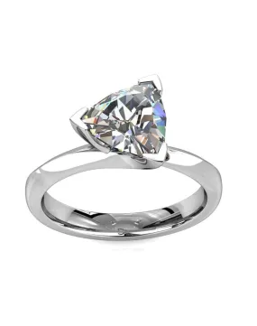 Solitario Diamante Trilliant 1 carato in oro bianco 18k